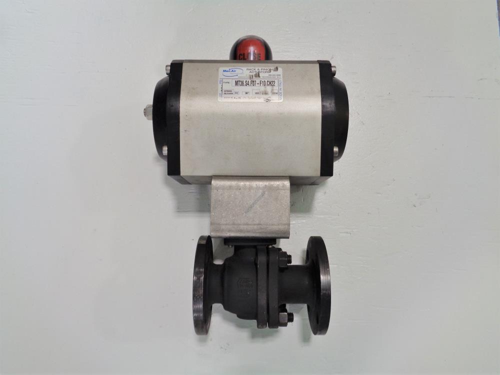 MAS 1-1/2" 150# WCB 2-Piece Actuated Ball Valve MT36.S4.F07-F10.CH22